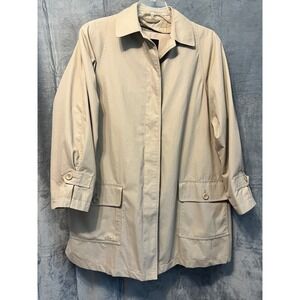 London Fog Limited Edition Trench Coat Women's 18 Beige Long Sleeve Button